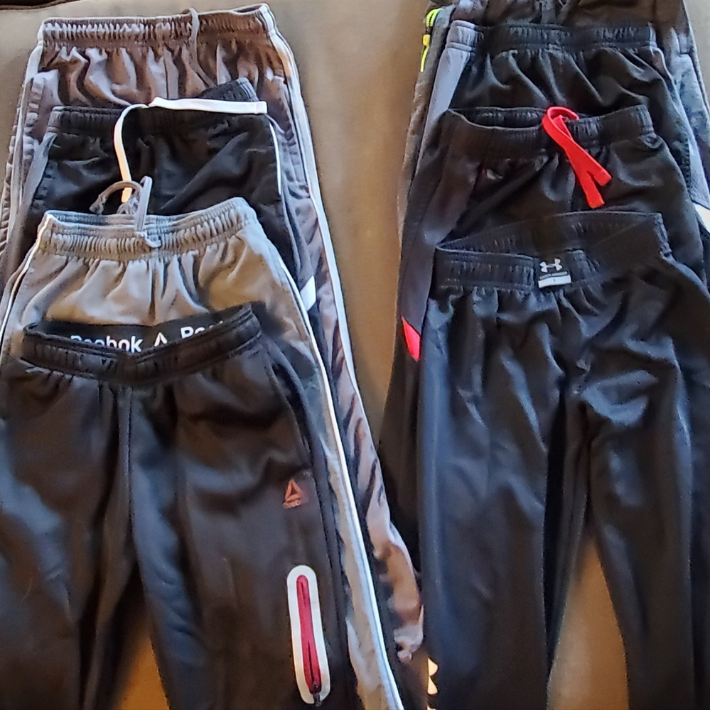 Lot of 8 pairs athletic pants, sizes 6/7